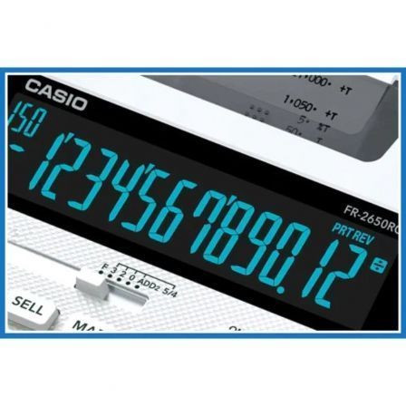 Casio FR-2650RC Calculadora con Impresora de 12 Dígitos, Blanco